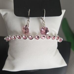 Pink Swavorski Jewelry Set NWOT